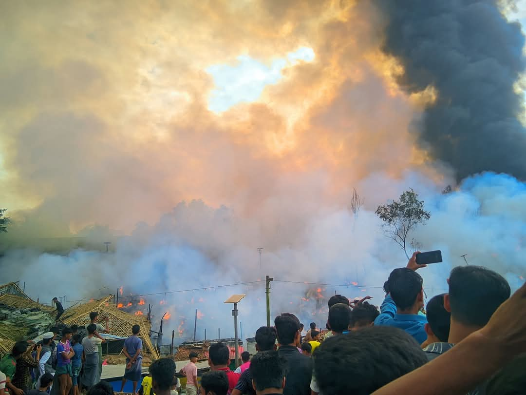 কুতুপালং রোহিঙ্গা ক্যাম্পে আগুন, ২ শিশুর মৃত্যু